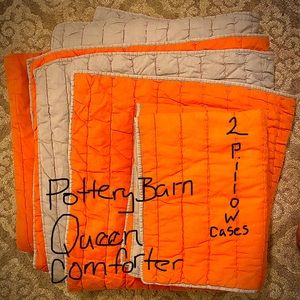 Pottery Barn quilt. Comes with pillow cases.